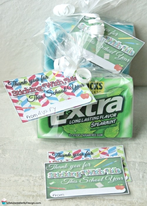 Extra Gum printable gift tag