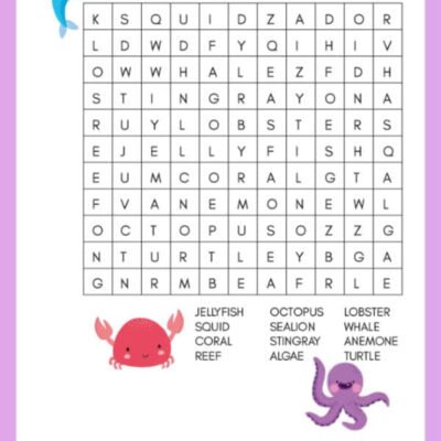 Under the Sea Word Search