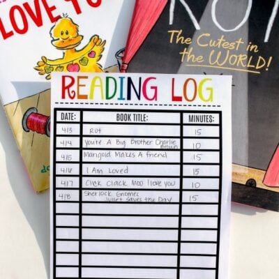 Reading Log for Kids