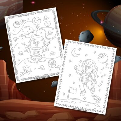 Space Coloring Sheets