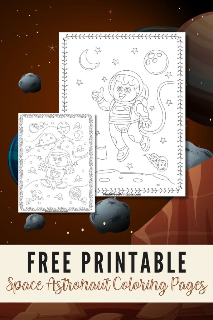 Free Printable Space Astronaut Coloring Pages Pin