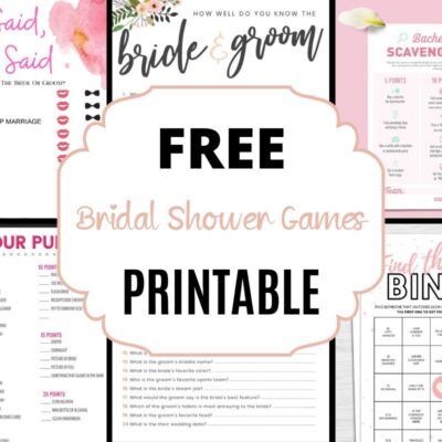 Free Printable Fun Bridal Shower Games