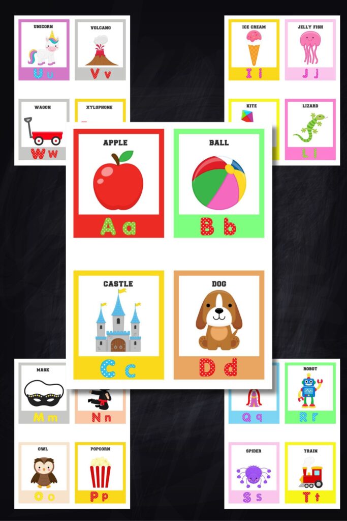 A-Z Alphabet Picture Flash Cards