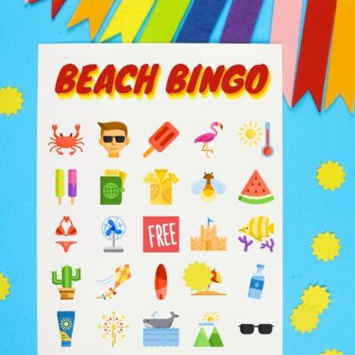 Beach Bingo Cards