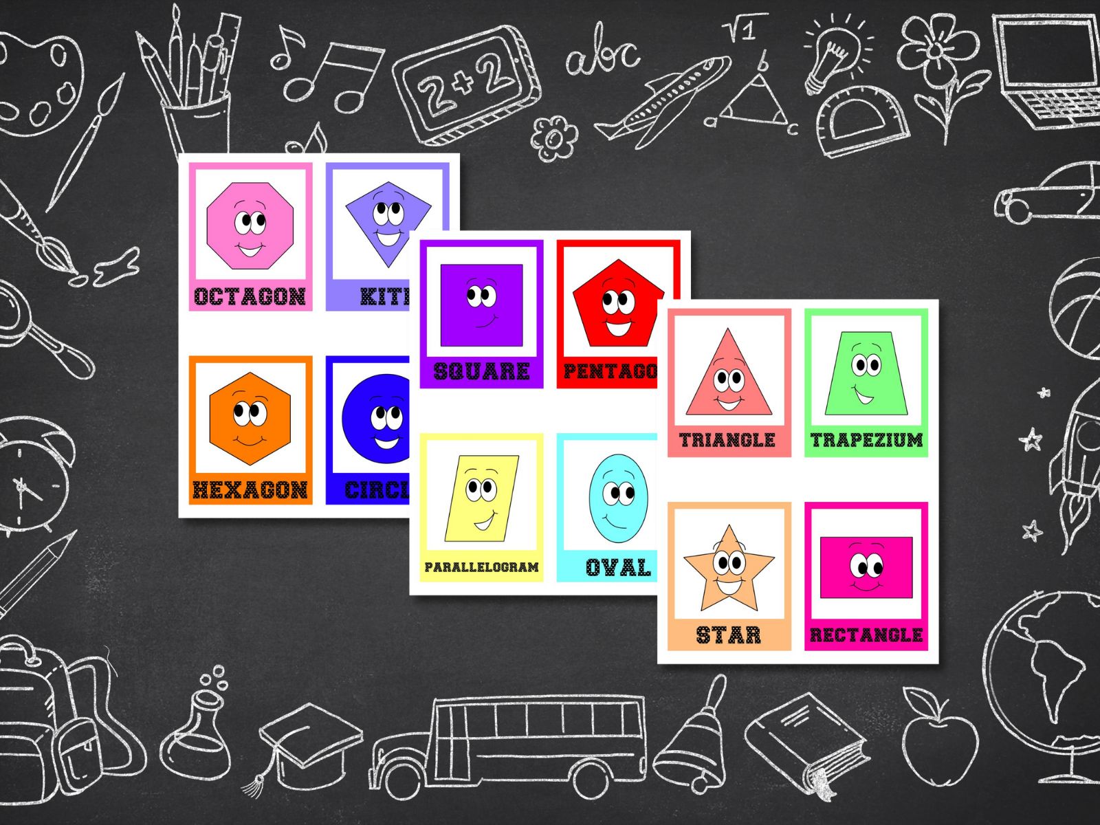 Free Printable Shapes Flash Cards for Teaching Kids Find a Free Printable