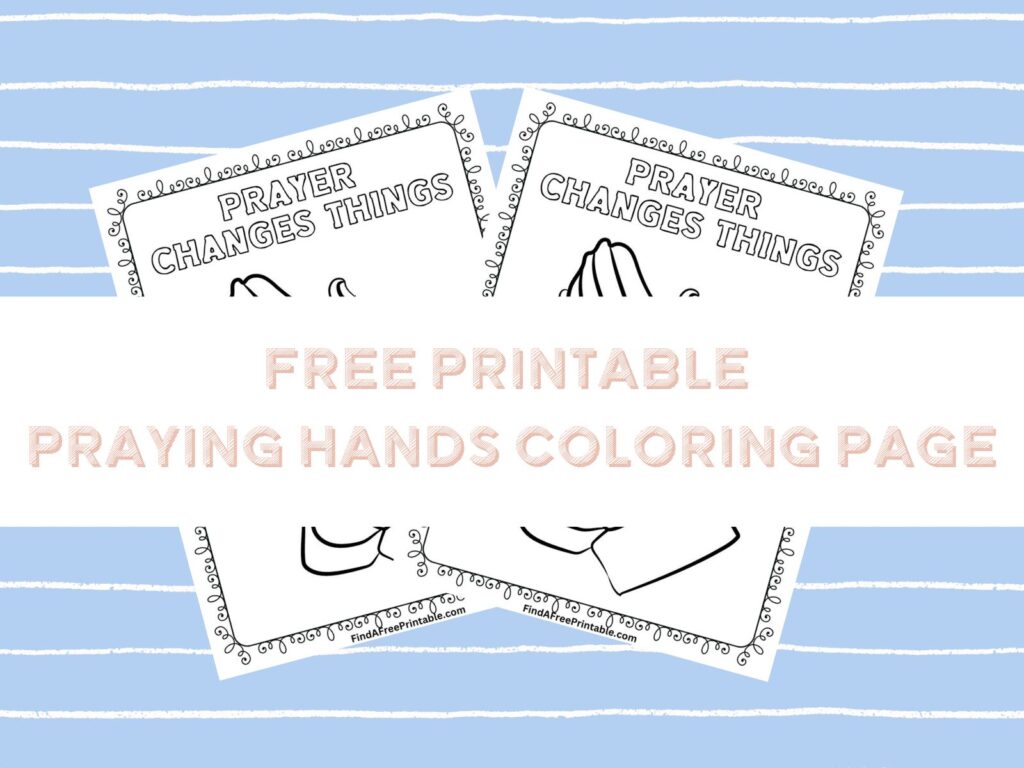 Printable Coloring Sheet: Praying Hands