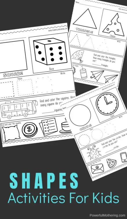 Shape Activity Sheets for Kids