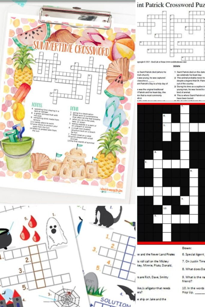 Fun Free Crossword Puzzles for Kids