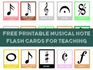 Free Printable Musical Note Flash Cards for Teaching - Find a Free Printable