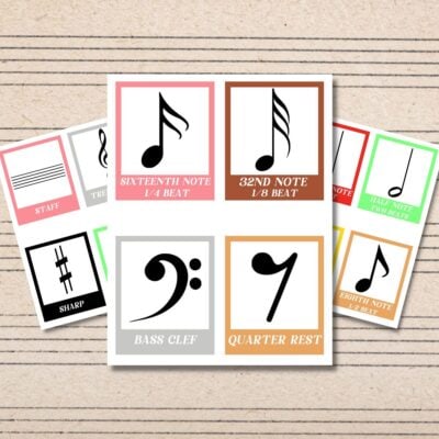 Musical Note Flashcards Printable