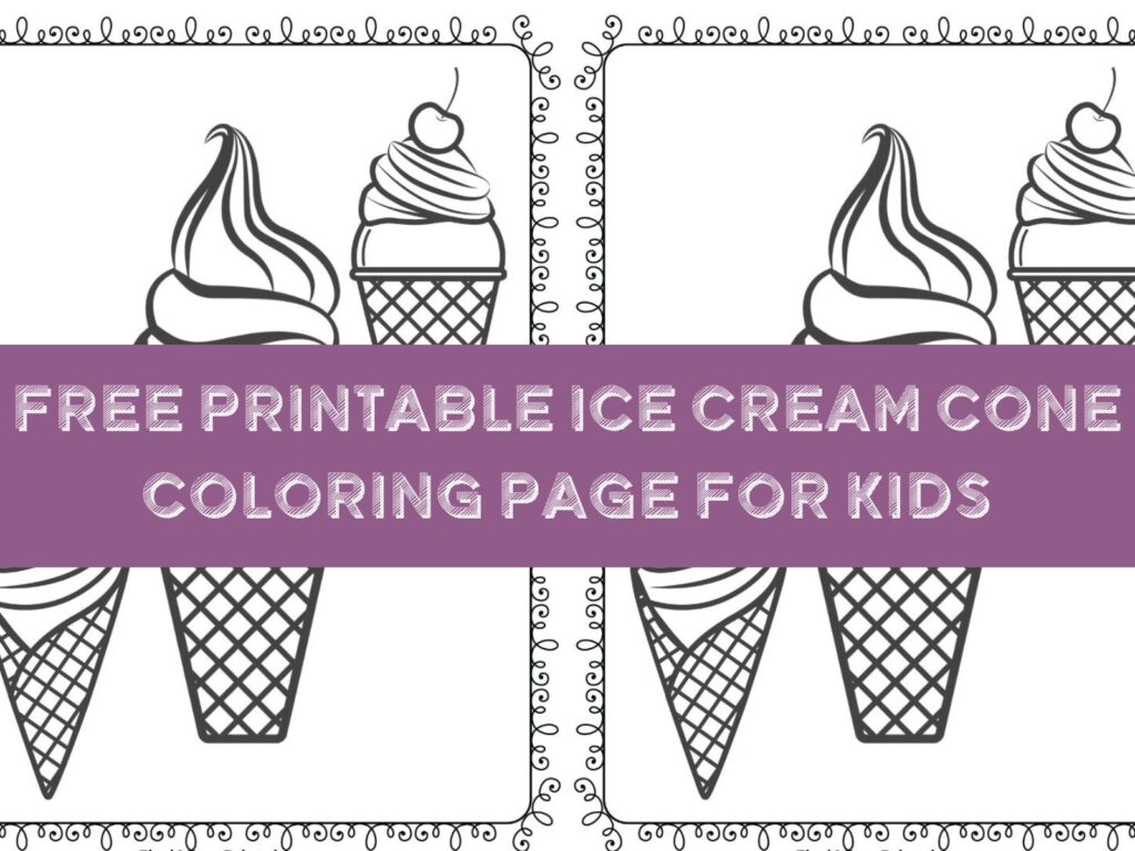 3 Different Ice Cream Coloring Activity for Kids