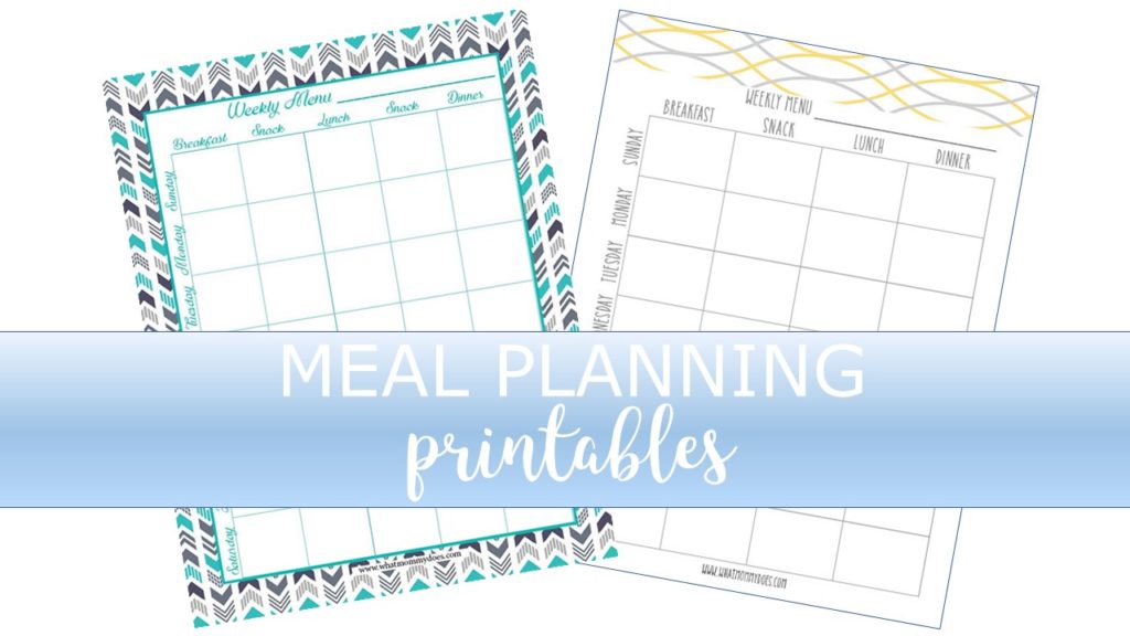 2 Meal Planner Templates