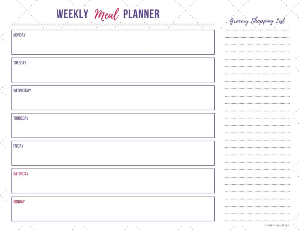 Weekly Planner with Shopping List