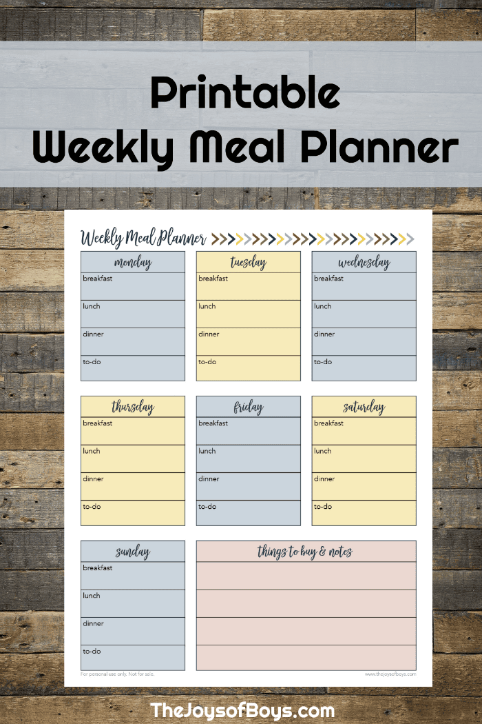 Free Printable Meal Planners - Find a Free Printable