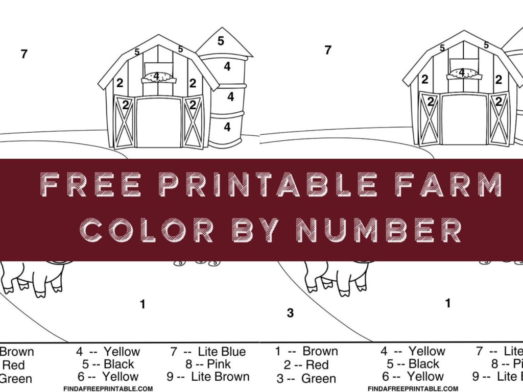 Free Printable Farm Coloring Page