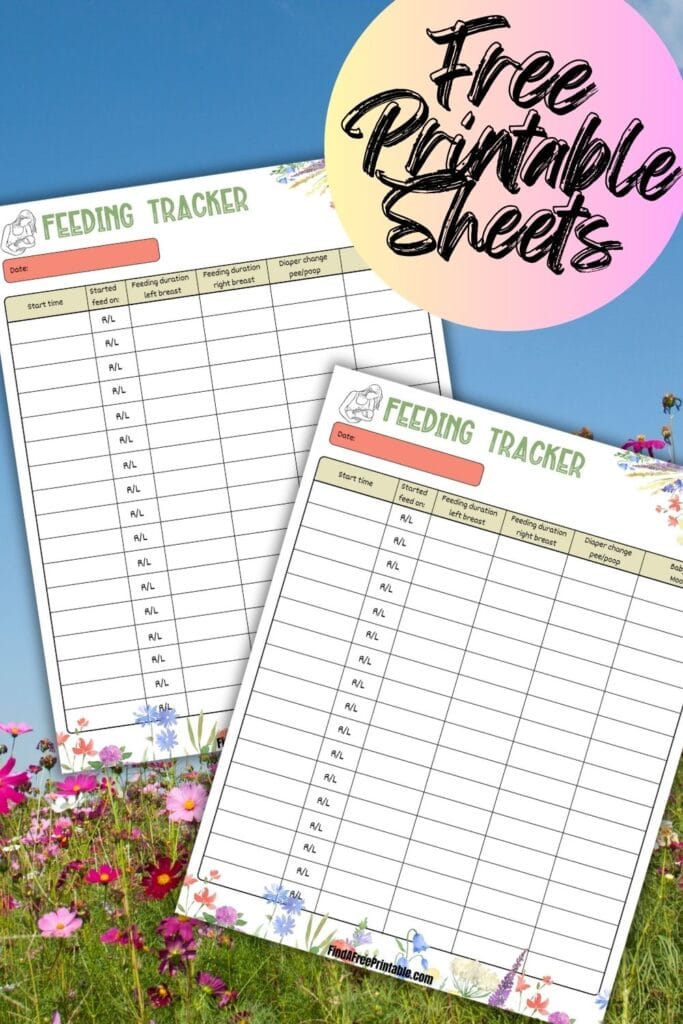 FREE PRINTABLE BREASTFEEDING JOURNAL TRACKER