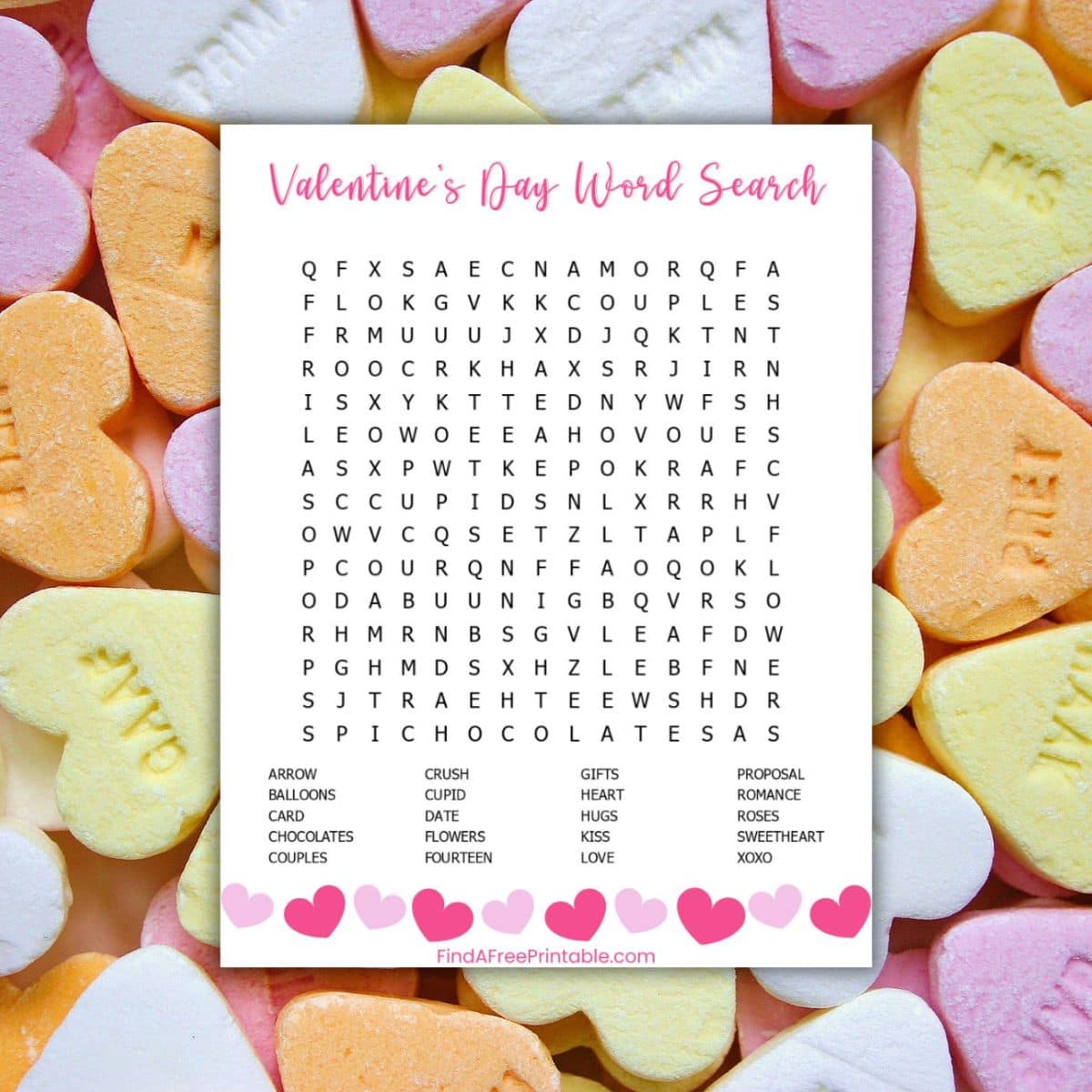 FREE PRINTABLE VALENTINE’S DAY WORD SEARCH - Find a Free Printable