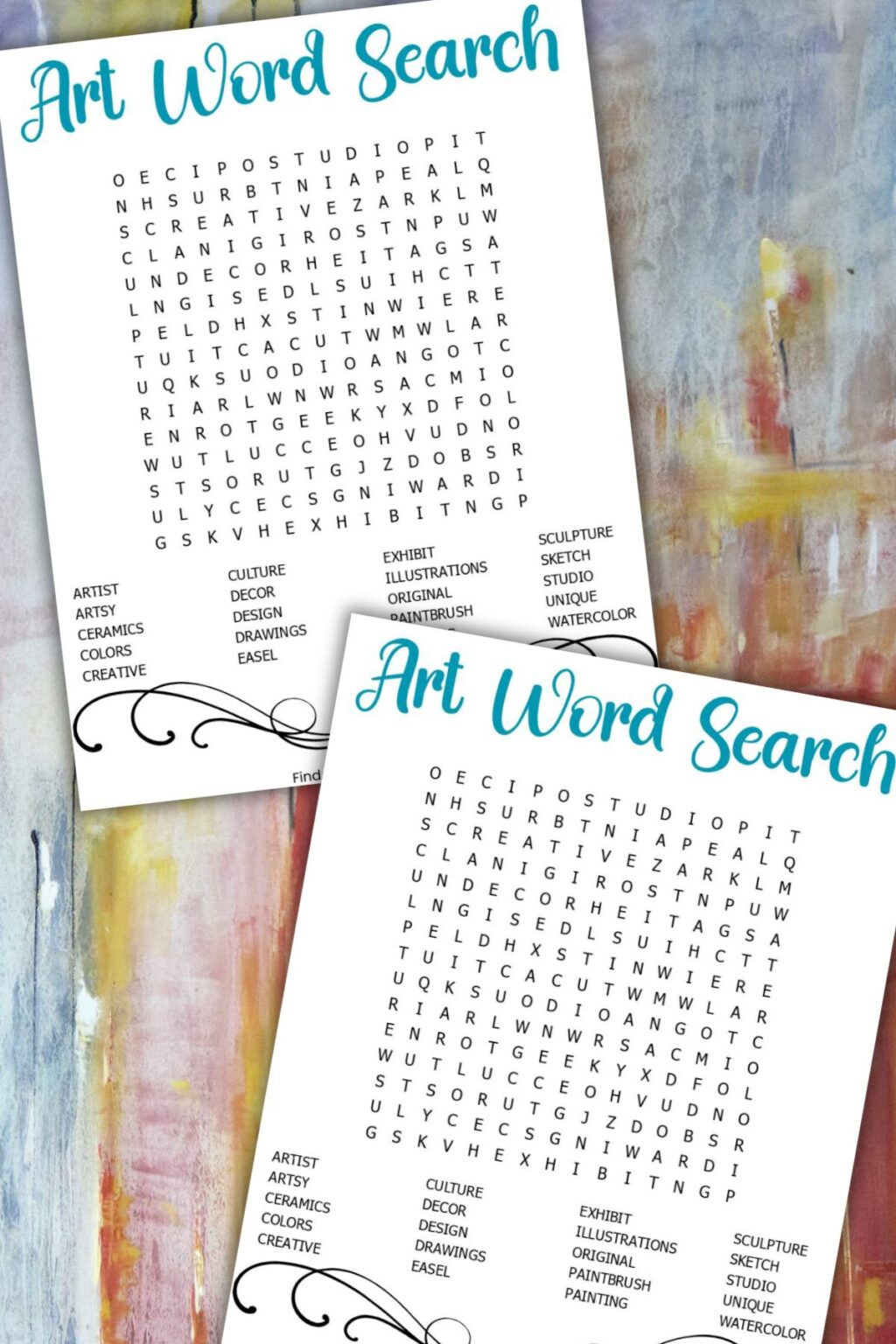 FREE ART WORD SEARCH PUZZLE PRINTABLE - Find a Free Printable