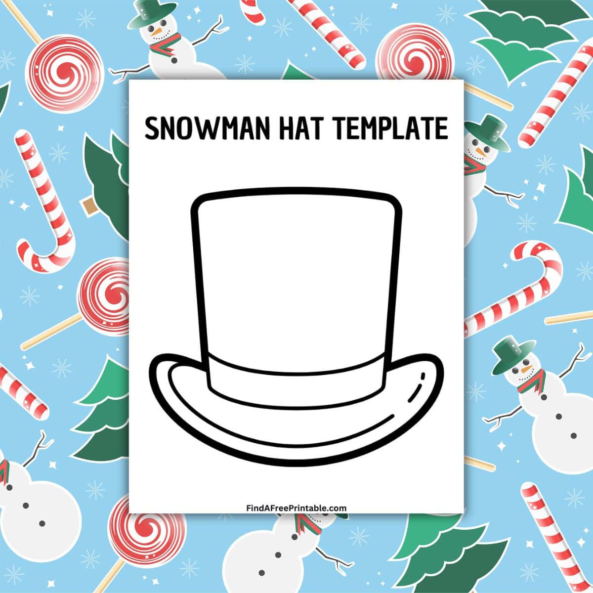 FREE PRINTABLE SNOWMAN HAT TEMPLATE FOR KIDS CRAFTS Find a Free Printable