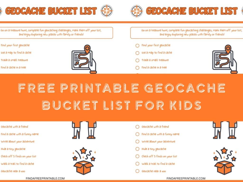 Printable Geocaching List for Kiddos