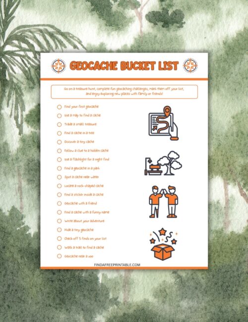 Bucket List for Geocaching Kids