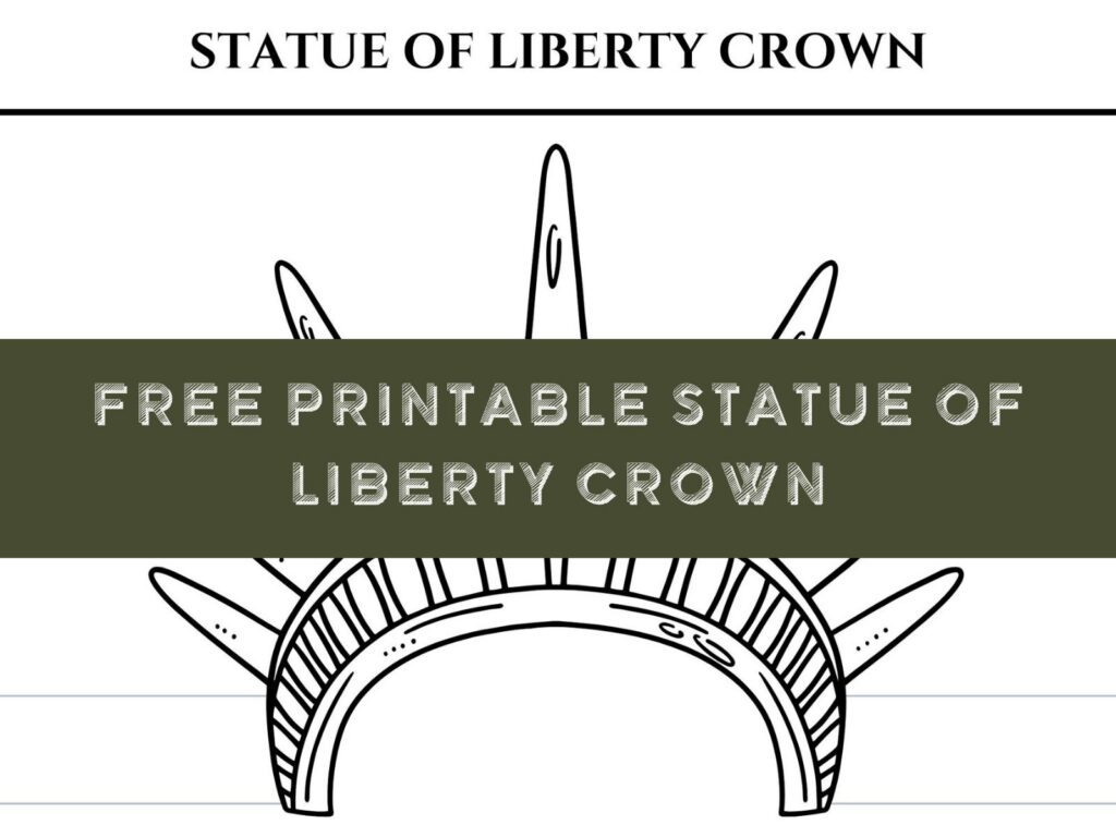 Free Printable Statue of Liberty Crown Coloring Page
