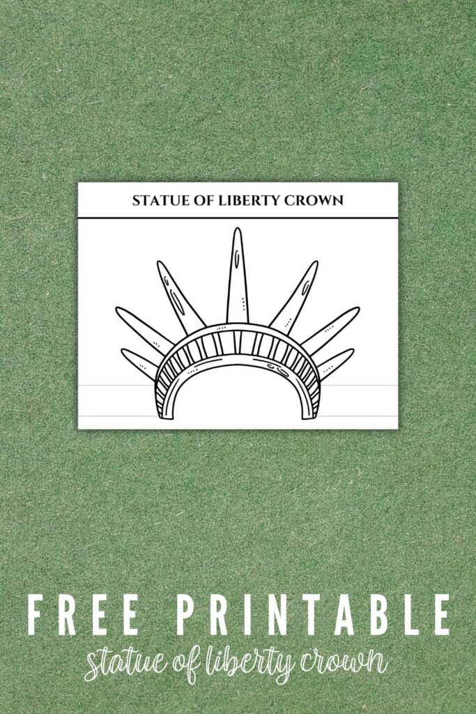 Free Printable Statue of Liberty Crown Pin