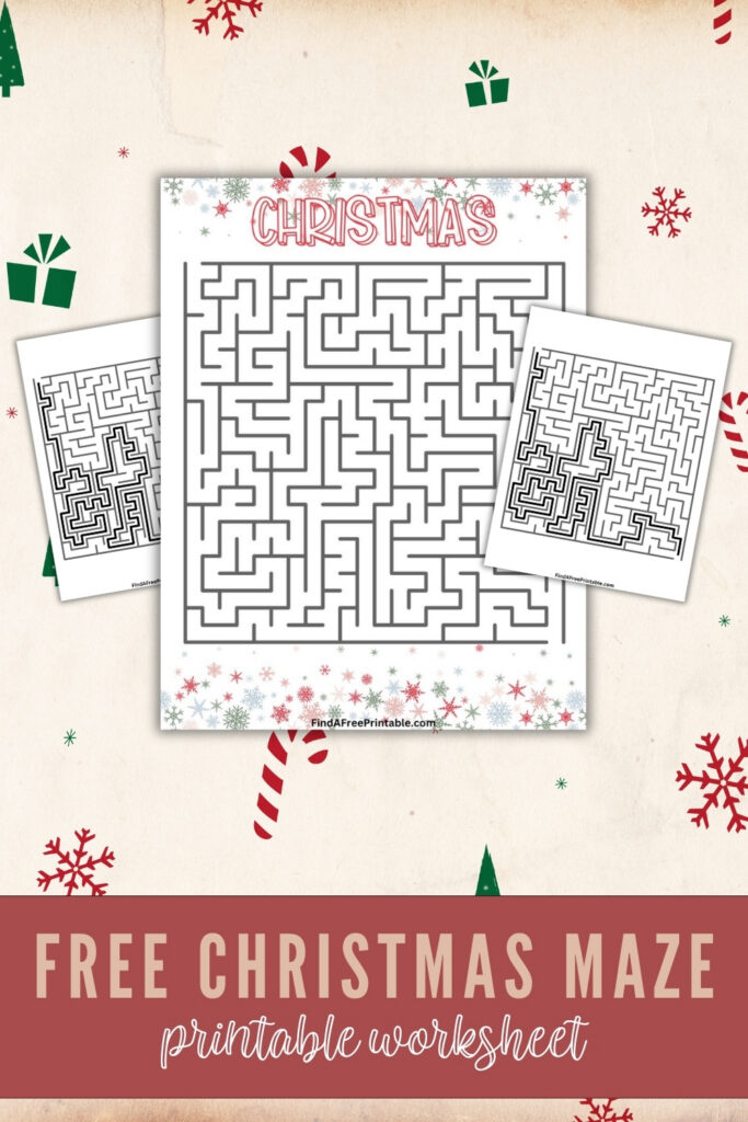 Free Christmas Maze Printable Worksheet Pin