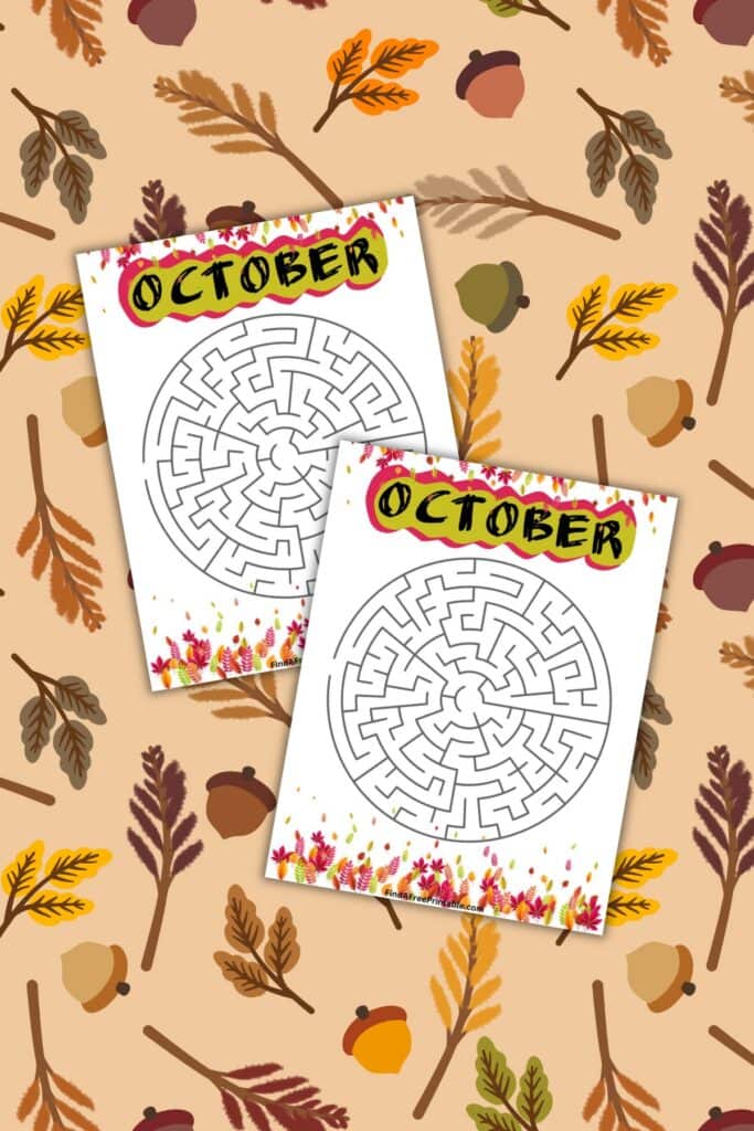 Game Printable for October