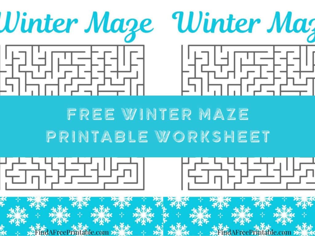 Free Worksheet for Winter