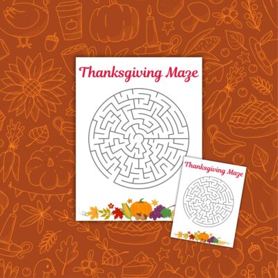 Printable Thanksgiving Game for Kids