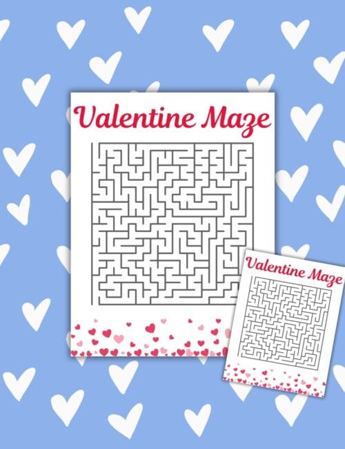 Game Worksheet for Valentine's Day