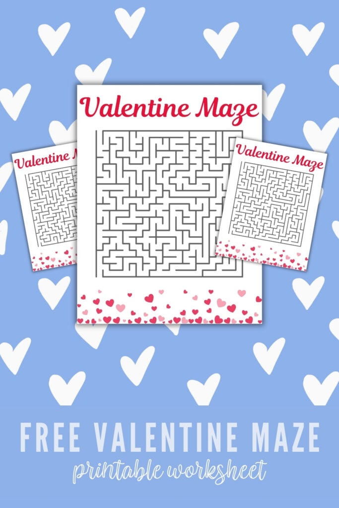 Free Valentine Maze Printable Worksheet Pin